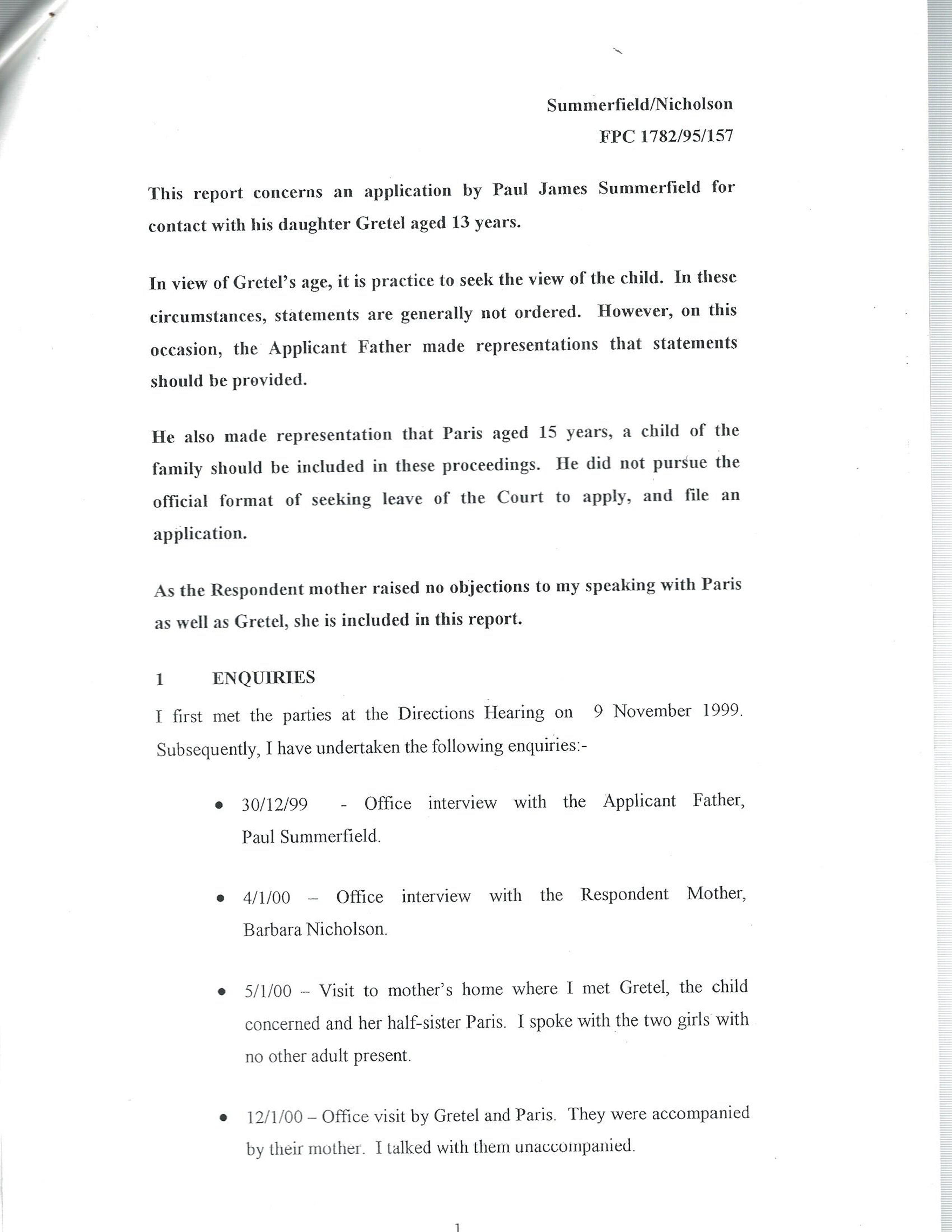 welfare report page